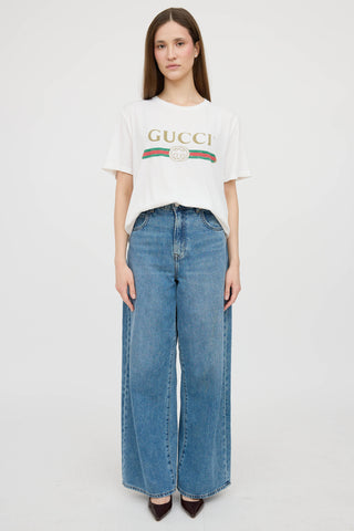 GucciDistressed Logo T-Shirt