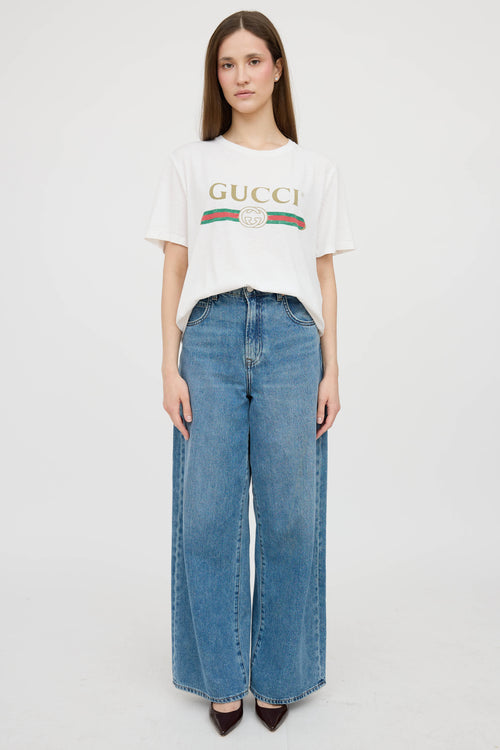 GucciDistressed Logo T-Shirt