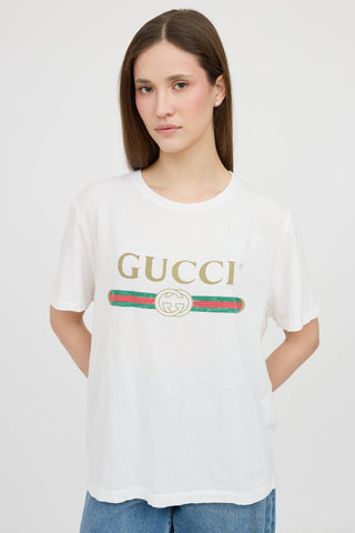 GucciDistressed Logo T-Shirt