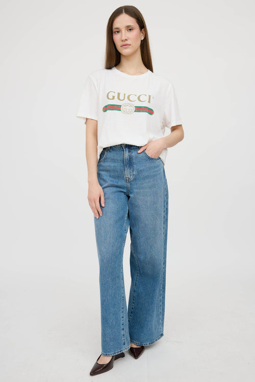 GucciDistressed Logo T-Shirt