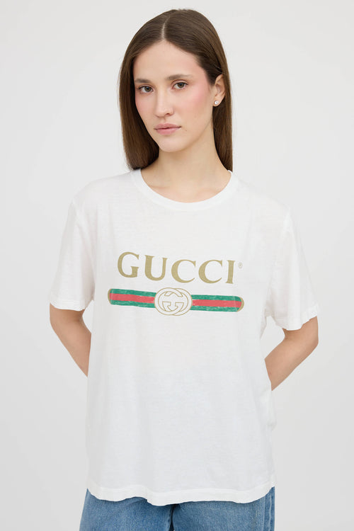 GucciDistressed Logo T-Shirt