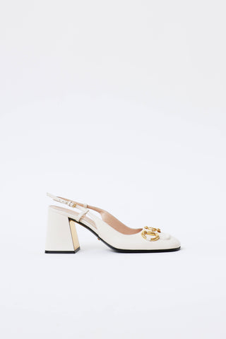 Leather Slingback Heel