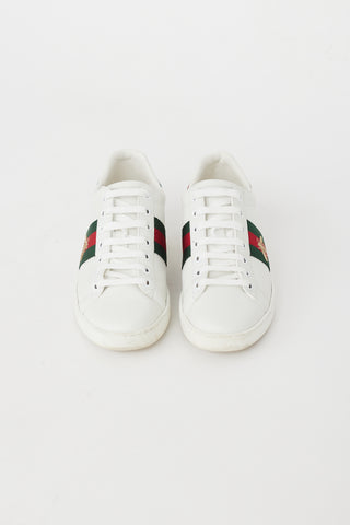 Gucci White & Multi Leather Ace Bee Sneaker