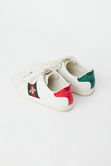 Gucci White & Multi Leather Bee Ace Sneaker