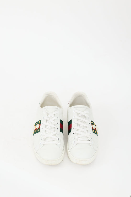 Gucci White & Multi Studded Ace Sneaker