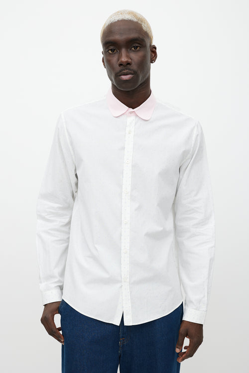Gucci White & Multicolour Button Up Shirt