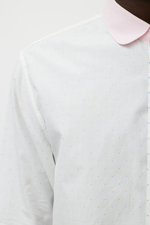 Gucci White & Multicolour Button Up Shirt