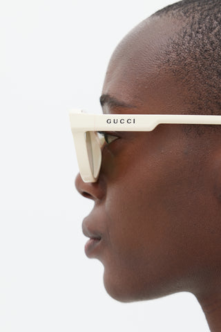 Gucci White & Multicolour GG1238S Gradient Wayfarer Strap Sunglasses
