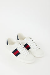 Gucci White & Multicolour Leather Ace Sneaker
