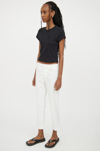 Gucci White Cropped Pant