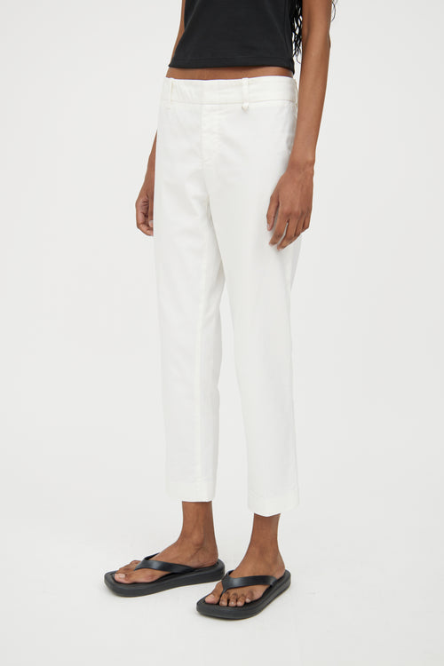 Gucci White Cropped Pant