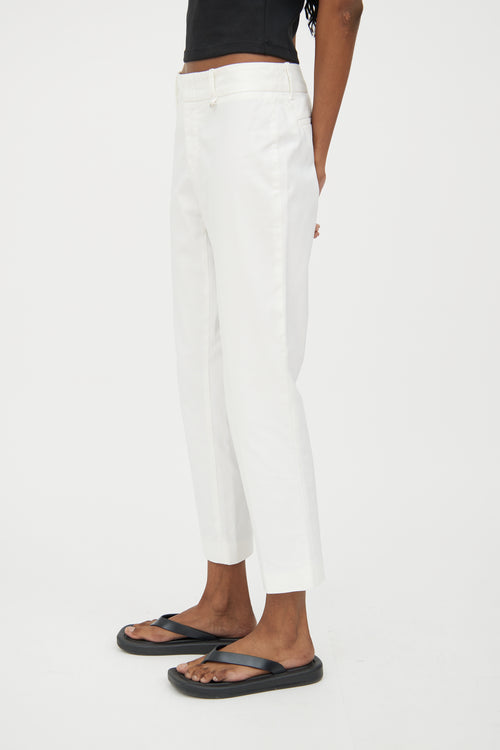 Gucci White Cropped Pant