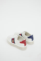 Gucci White Rhinestone Ace Sneaker