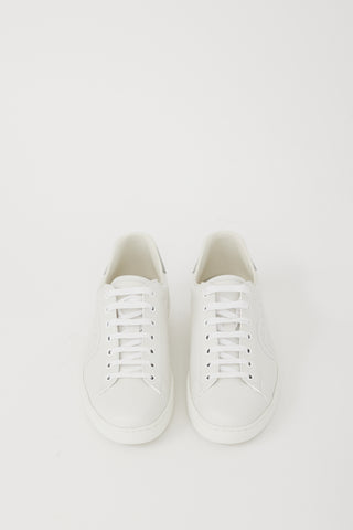 Gucci White Leather GG Logo Ace Sneaker