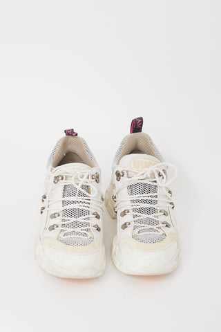 Gucci White & Multicolour Flashtrek Sneaker