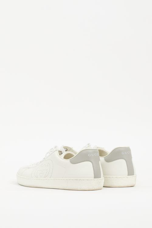 Gucci White Leather GG Ace Sneaker