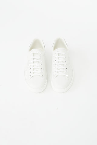 Gucci White New Ace Perforated GG Sneaker