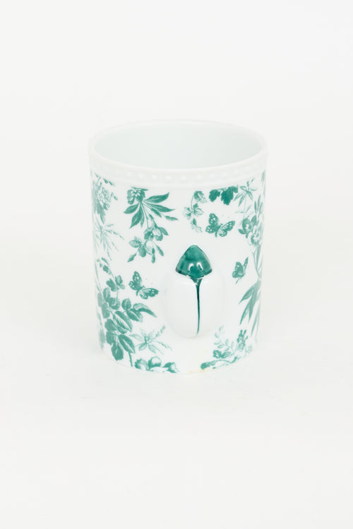 Gucci White & Green Porcelain Herbosum Candle Holder