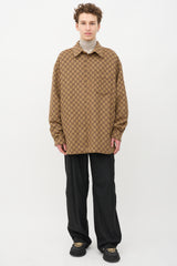 Gucci Wool Monogram Shirt Jacket