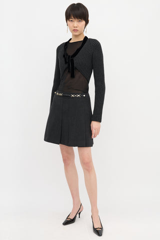 Gucci Wool Pleated Skirt