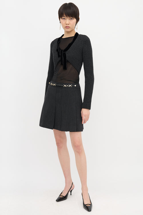 Gucci Wool Pleated Skirt