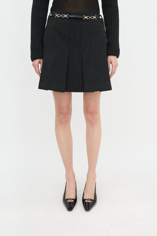 Gucci Wool Pleated Skirt
