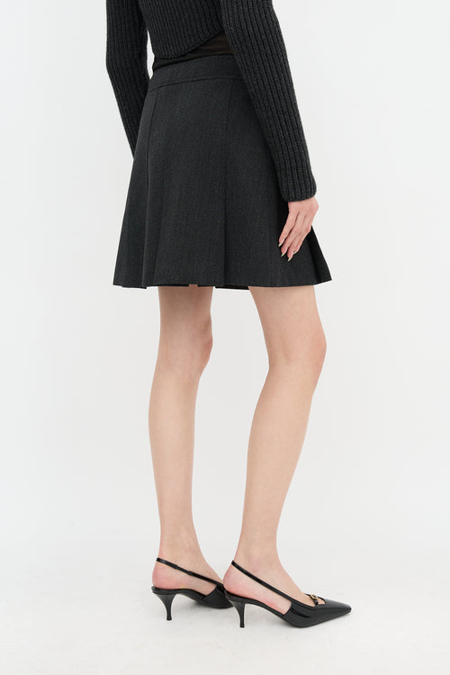 Gucci Wool Pleated Skirt