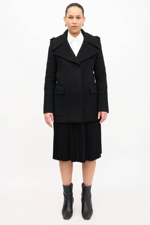 Gucci Wool Quilted Sleeve Coat
