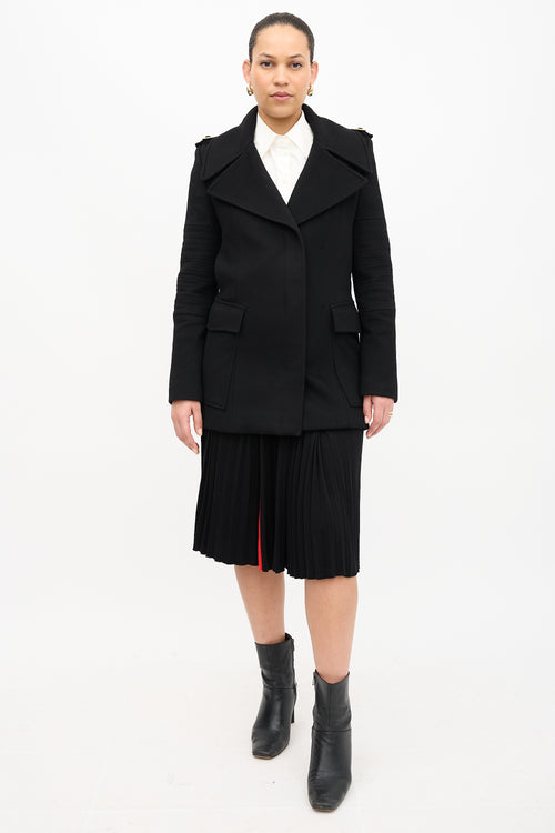 Gucci Wool Quilted Sleeve Coat