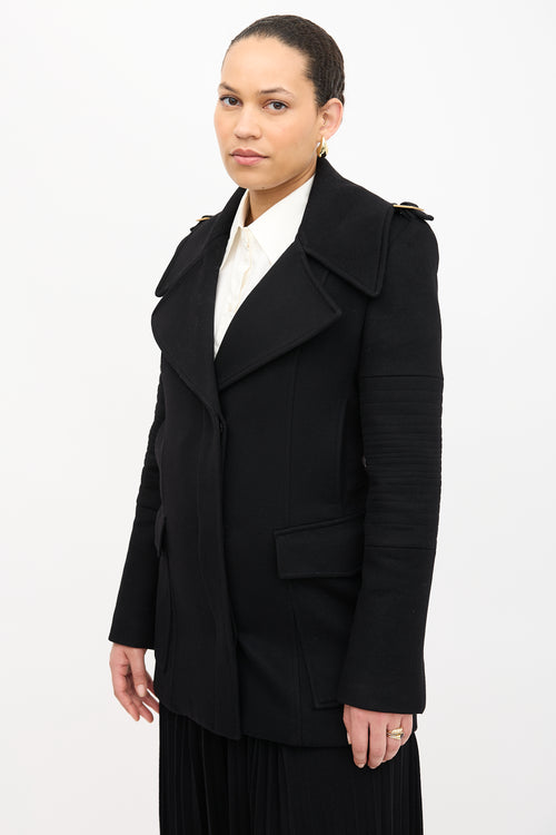 Gucci Wool Quilted Sleeve Coat