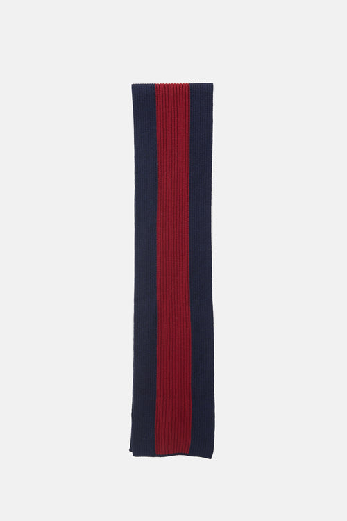Gucci Wool Ribbed GG Scarf