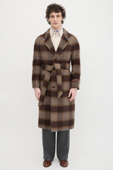 Gucci Wool Plaid Belted Coat