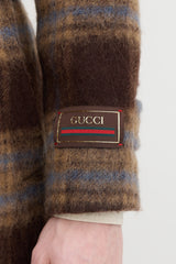 Gucci Wool Plaid Belted Coat