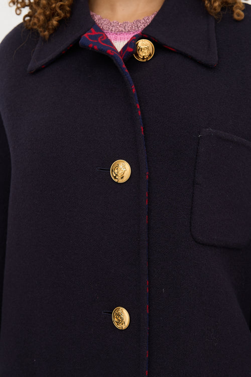 Gucci Wool Reversible Coat