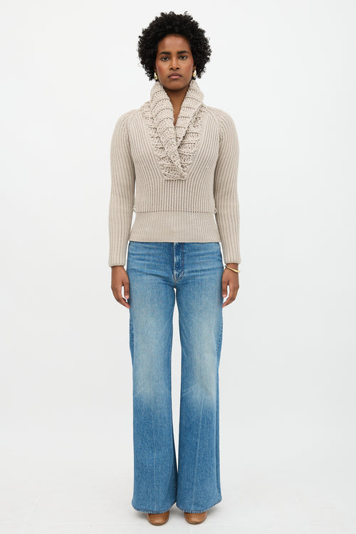 Gucci Wool Shawl Sweater