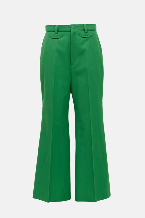 Gucci Wool Flared Leg Trouser