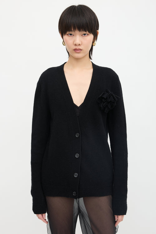 Gucci Wool & Cashmere Applique Cardigan