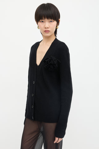 Gucci Wool & Cashmere Applique Cardigan