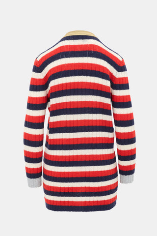 Gucci Wool & Cashmere Striped Cardigan