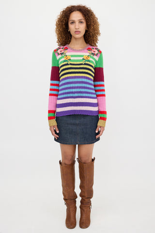 Gucci Wool & Cashmere Striped Sweater