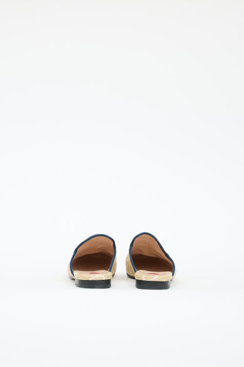 Gucci Raffia Princeton Mule