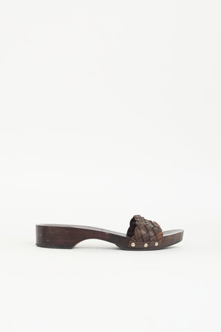 Gucci Woven Leather Mule