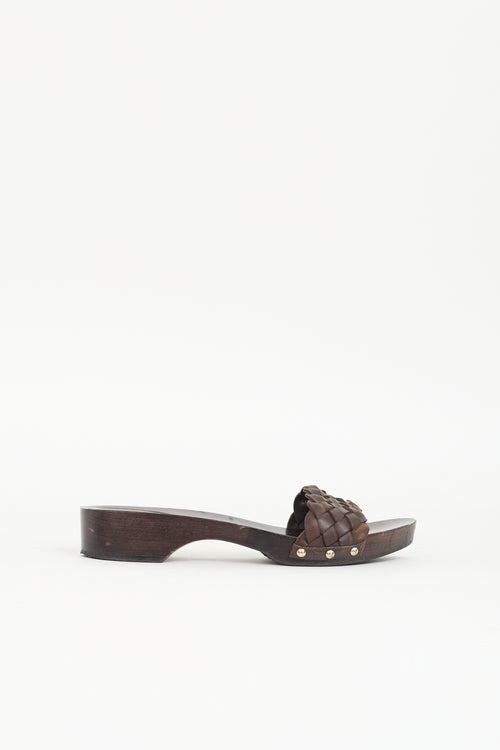 Gucci Woven Leather Mule