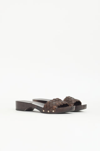 Gucci Woven Leather Mule