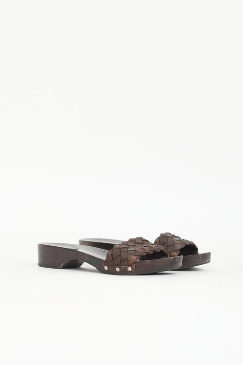 Gucci Woven Leather Mule