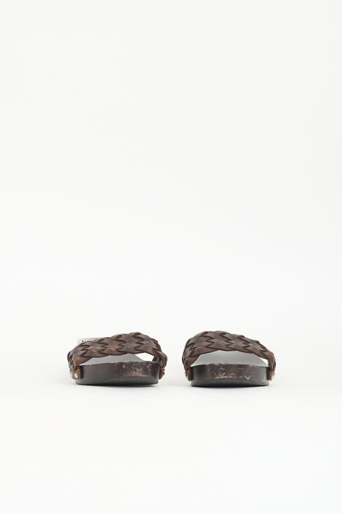 Gucci Woven Leather Mule