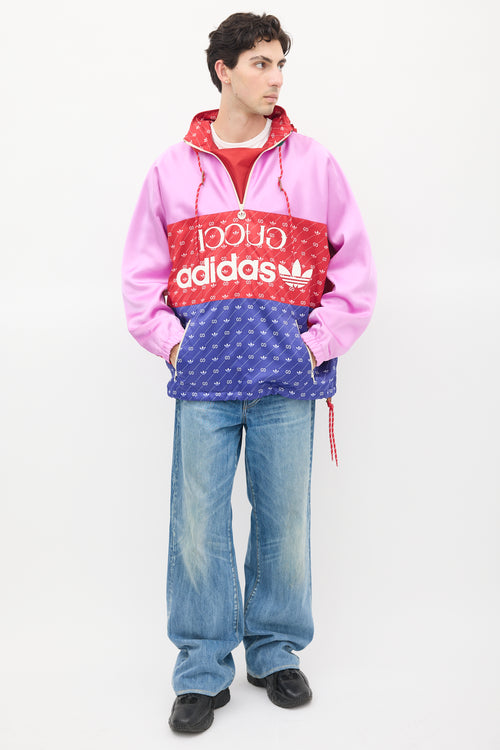 Gucci X Adidas Multicolour GG Trefoil Jacket