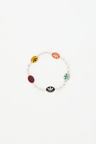 Gucci X Adidas Sterling Silver Charm Bracelet