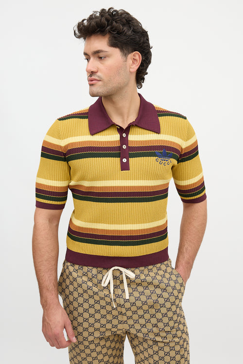 Gucci X Adidas Stripe Polo