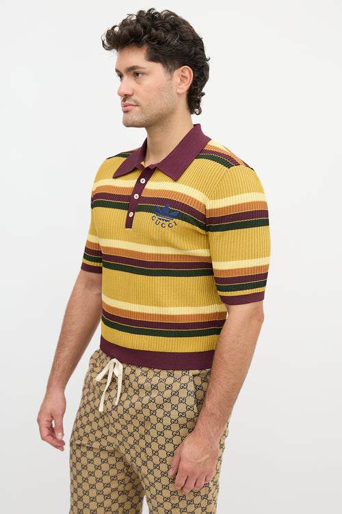Gucci X Adidas Stripe Polo